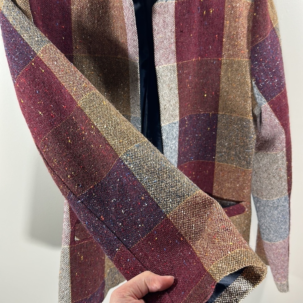 Willow Ridge Blazer Jacket Tweed Autumnal Plaid Wool Blend Vintage - Picture 4 of 8